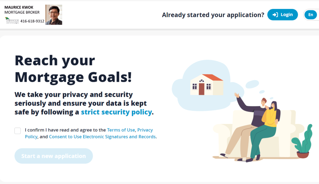Secure Online Mortgage Application