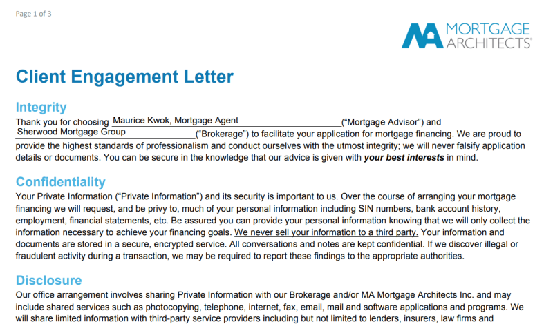Client Engagement Letter